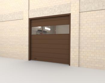 С окнами ворота M-гофр Prestige 